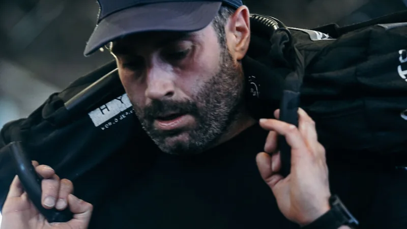 Portrait d'Alexandre Lacheta lors d'une compétition Hyrox